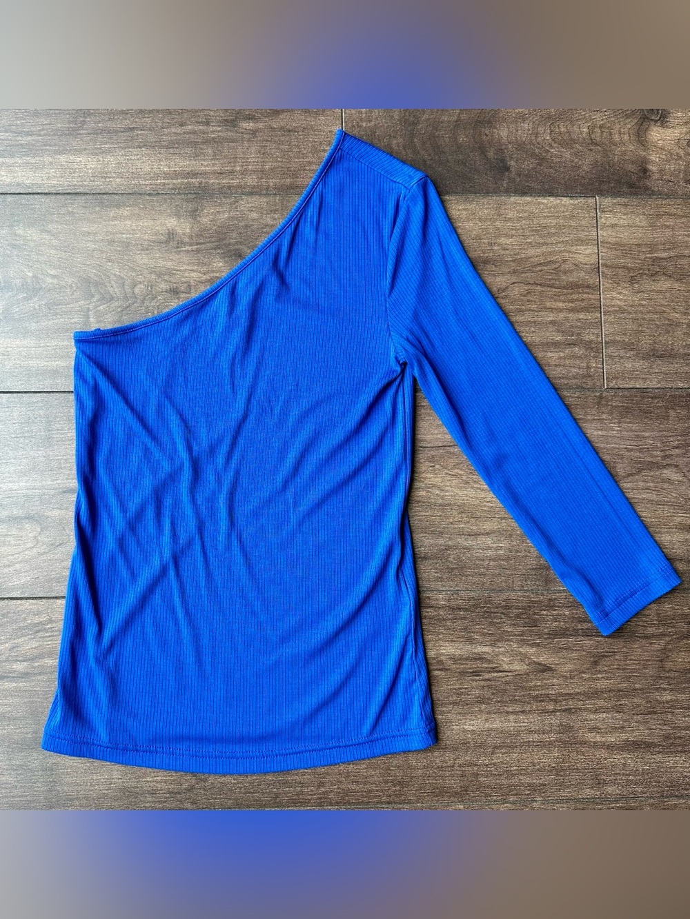 Banana Republic NWT One Shoulder Ribbed Knit Top - Women’s XS Cobalt Royal Blue